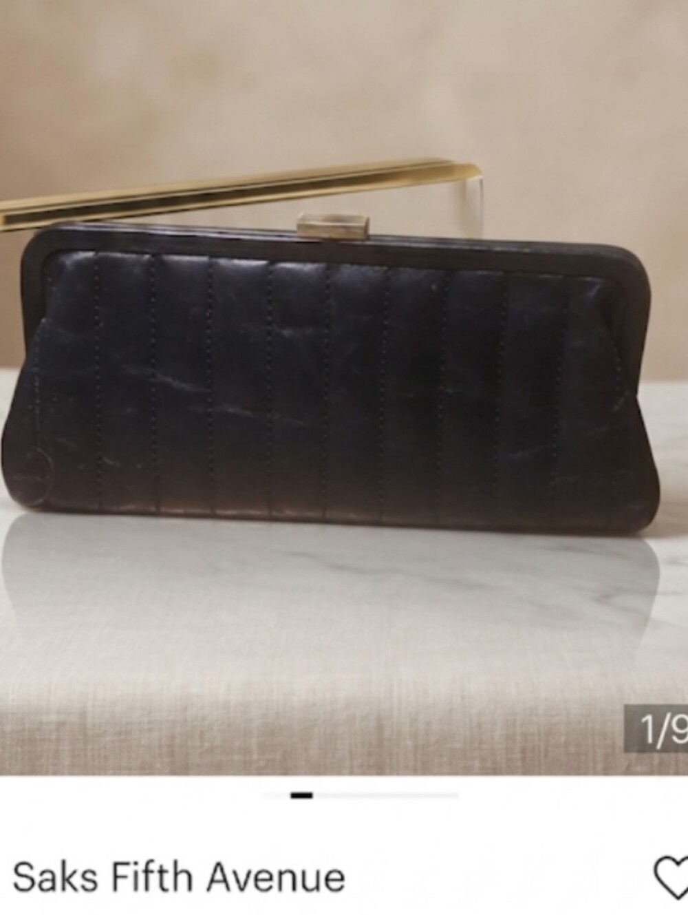 Vintage- Saks Fifth Avenue Black Textured Clutch/Crossbody Handbag🖤